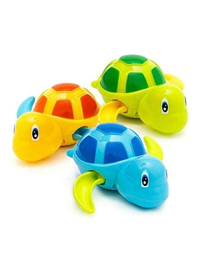3-Piece Baby Bathtub Set with Wind-Up Turtle Toy for Newborns and Toddlers – BPA-Free Soft Silicone Bath Toys for Safe Infant Bath Time - Image 1