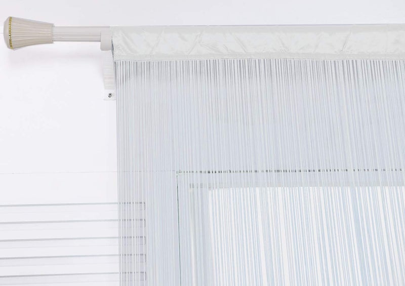 HSYLYM Spaghetti String Curtains for Doorways Privacy Door Frame Tassel Hippy Wall Kitchen Hallway Boho Fringe Curtain Hanging Door Room Dividers Decor 1 Panelï¼ˆ39Ã—110in/100Ã—280cm,Whiteï¼‰ - Image 4