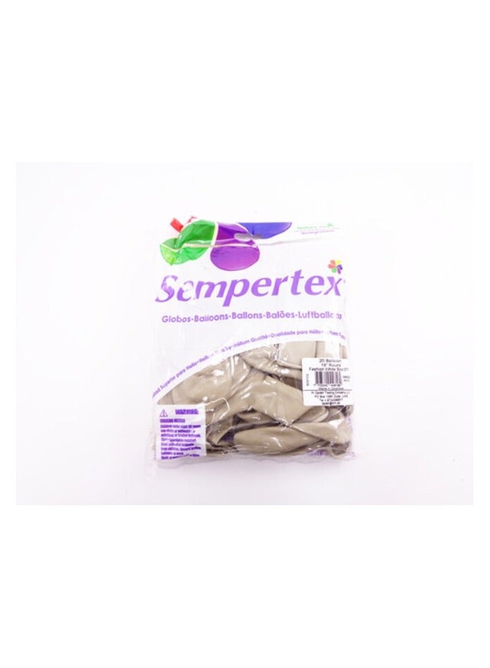 Sempertex (25pcs) 18" Round Balloons, White Sand Latex Balloons 18"-1 Pc - Image 2