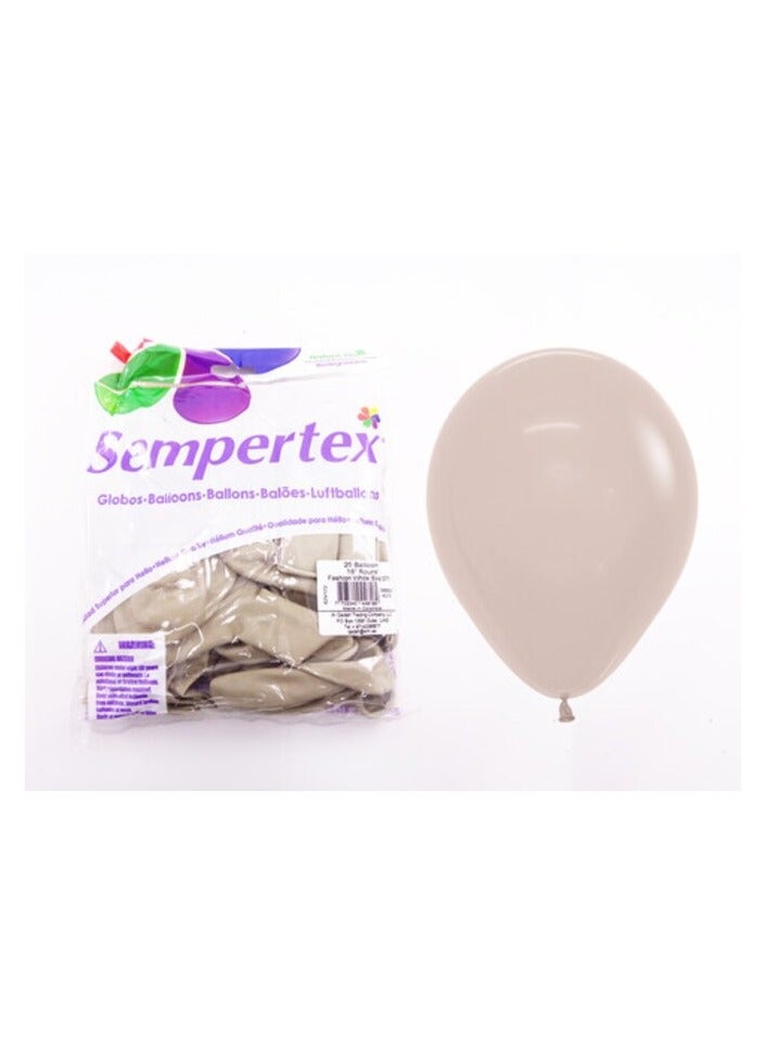 Sempertex (25pcs) 18" Round Balloons, White Sand Latex Balloons 18"-1 Pc - Image 3