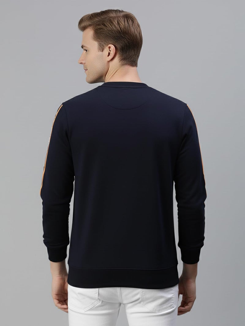 ONN Men's Super Soft Cotton Modern Fit Round Neck Sweatshirt 9002_NB_S_1PC Navy - Image 4
