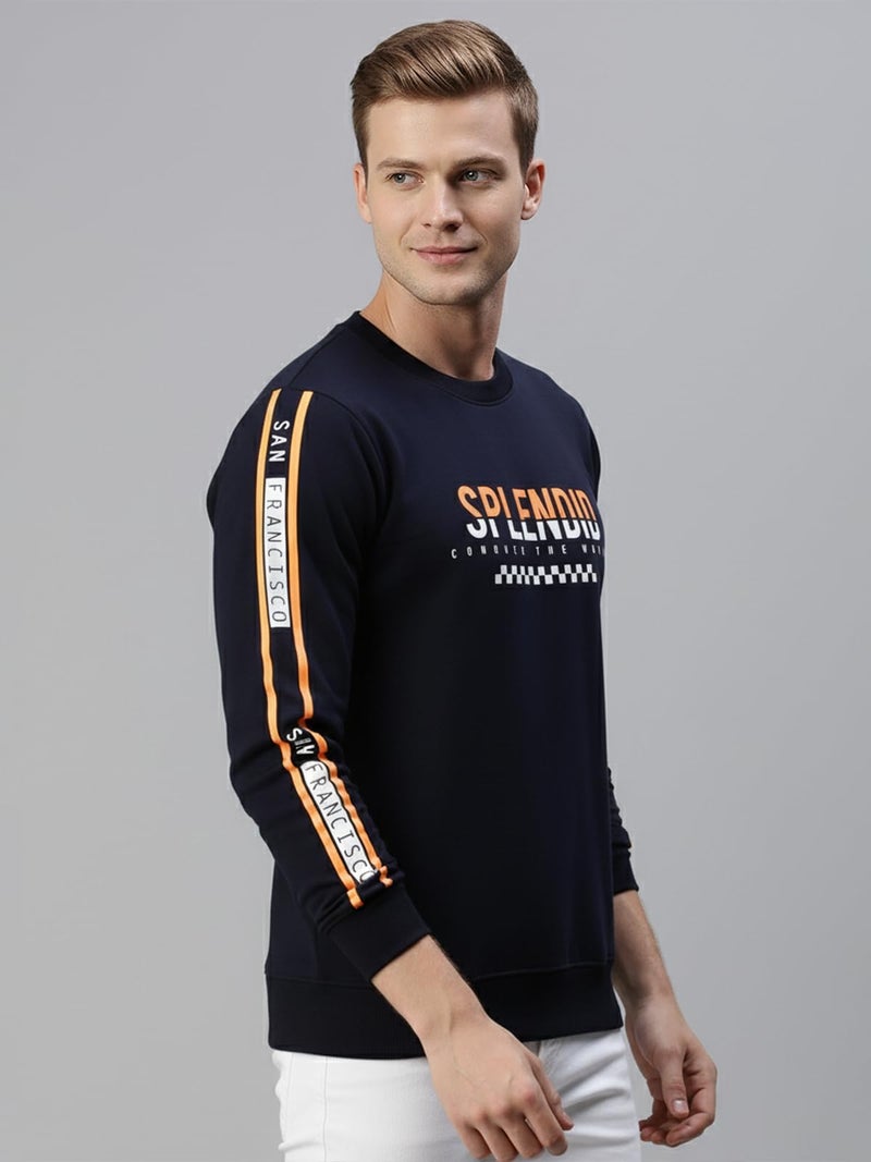 ONN Men's Super Soft Cotton Modern Fit Round Neck Sweatshirt 9002_NB_S_1PC Navy - Image 5