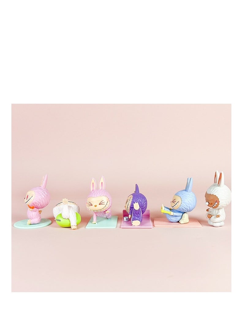 POP MART 6 pcs POP MART THE MONSTERS labubu Figure Toys For Fans  Series Figures Model Birthday Cake Toppers  - Image 3
