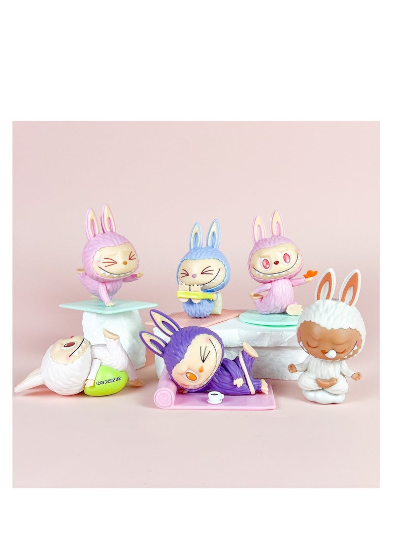 POP MART 6 pcs POP MART THE MONSTERS labubu Figure Toys For Fans  Series Figures Model Birthday Cake Toppers  - Image 4