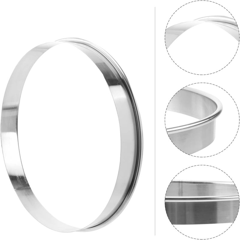 comfrt 7 Inch Stainless pastry rings round biscuit cutter Stainless Steel Cake Ring Steel Tart Ring - Image 3