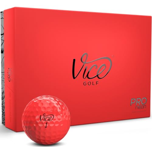 Vice Golf Pro Golf Balls Red One Dozen - Image 1