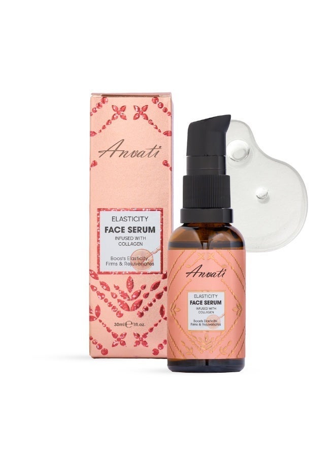 Anvati Collagen Elasticity Face Serum – Skin Firming, Tightening & Rejuvenating Formula | Boosts Elasticity, Reduces Fine Lines & Enhances Smooth, Youthful Skin – Hydrating Anti-Aging Serum - Image 1