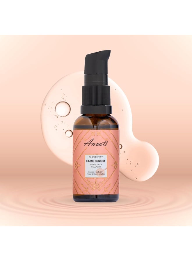 Anvati Collagen Elasticity Face Serum – Skin Firming, Tightening & Rejuvenating Formula | Boosts Elasticity, Reduces Fine Lines & Enhances Smooth, Youthful Skin – Hydrating Anti-Aging Serum - Image 2