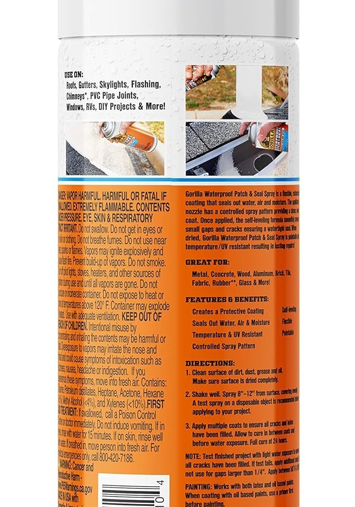 Gorilla Waterproof Patch & Seal Spray - 14oz White - Image 2