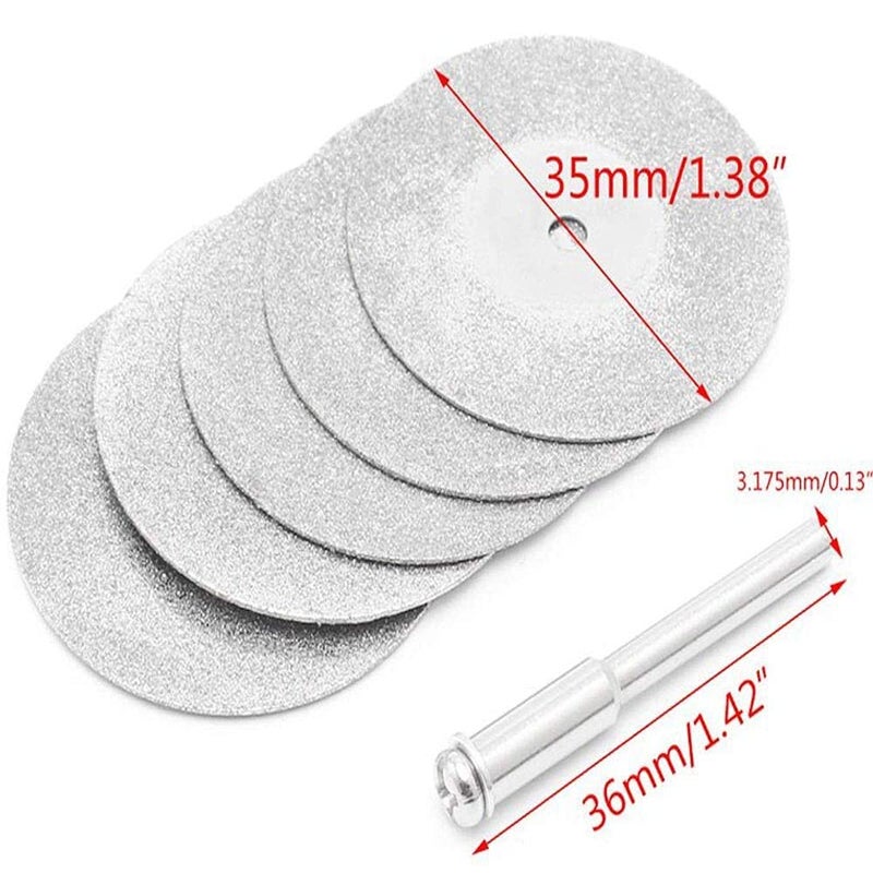 DIY Crafts CTDIYHI32686 35mm Diamonte Cutting Discs Drill Bit Shank for Rotary Tool Blade DIY Works Support 35mm Medium - Image 2