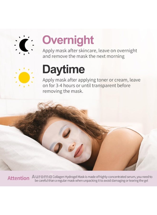 Auroma Super Bio-Collagen Real Deep Mask, Overnight Mask, Bio Collagen Mask Overnight, for Pore Minimizing, Elasticity, firming (5 Count) - Image 3