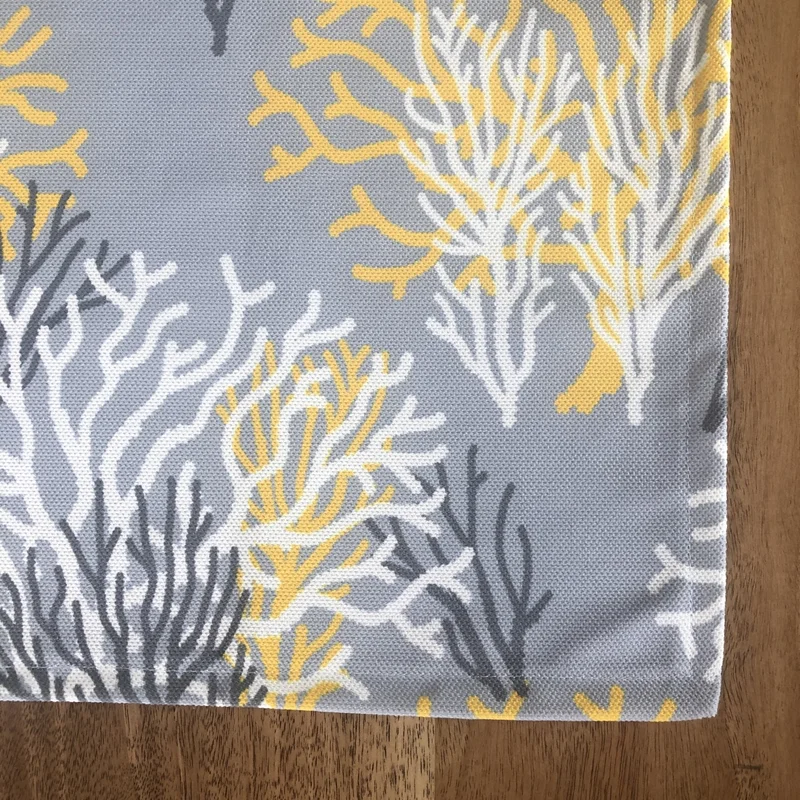 Desenİzmir Desizmir Digital Printing Yellow Coral Pattern Tablecloth