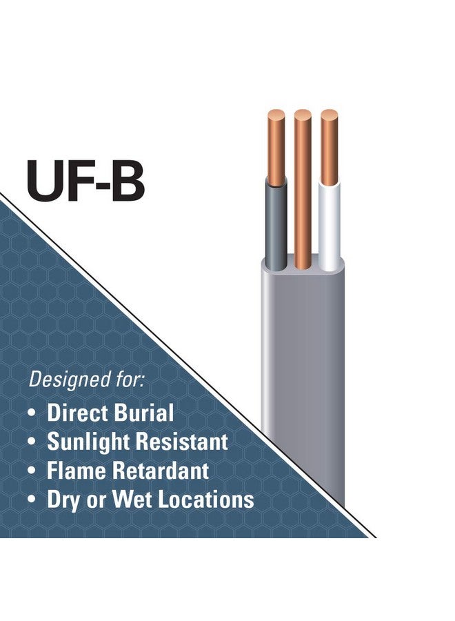Southwire 13054222 14/2WG UF Wire 50-Foot,Grey - Image 4