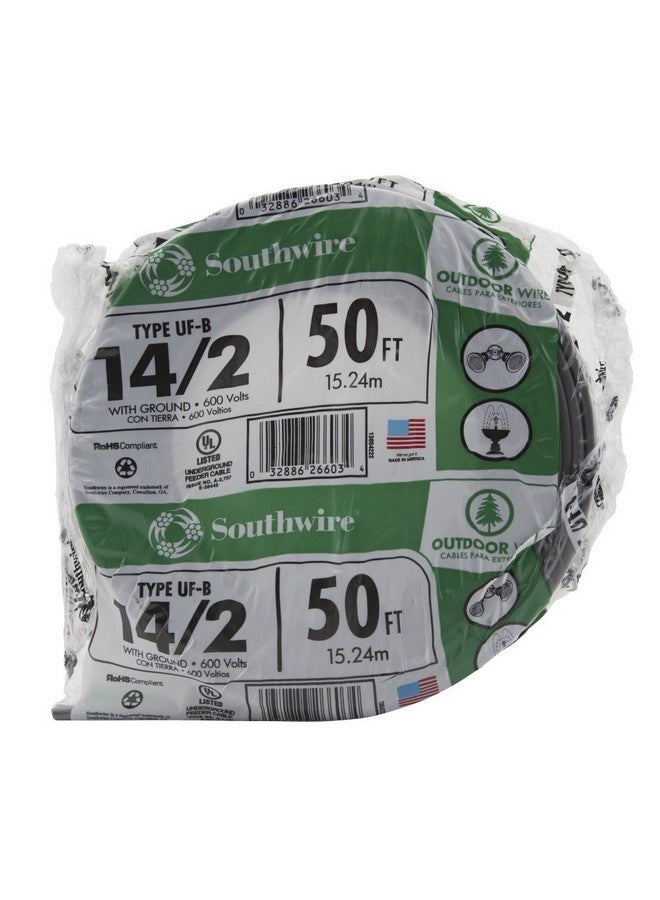 Southwire 13054222 14/2WG UF Wire 50-Foot,Grey - Image 1