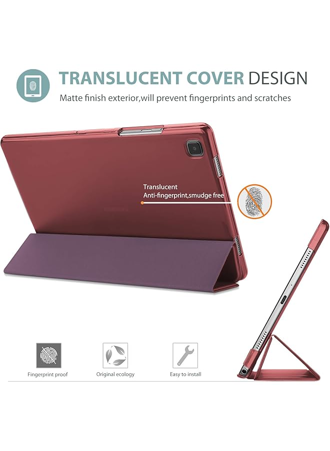 Procases Galaxy Tab A7 Case 10.4 Inch Sm-T503 T500 T505 T507 Protective Stand Case Hard Shell Cover For 10.4 Inch Samsung Tab A7 Tablet 2022 2020 -Wine - Image 3