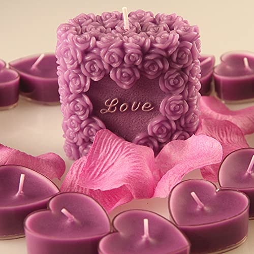 NINEXY 3D Rose Silicone Candle Molds Soap Molds Lovely Wedding Candle Molds Fondant Cake Moulds for Birthday Valentine's Day Wedding - Image 4