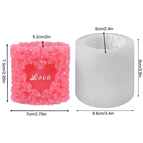 NINEXY 3D Rose Silicone Candle Molds Soap Molds Lovely Wedding Candle Molds Fondant Cake Moulds for Birthday Valentine's Day Wedding - Image 2