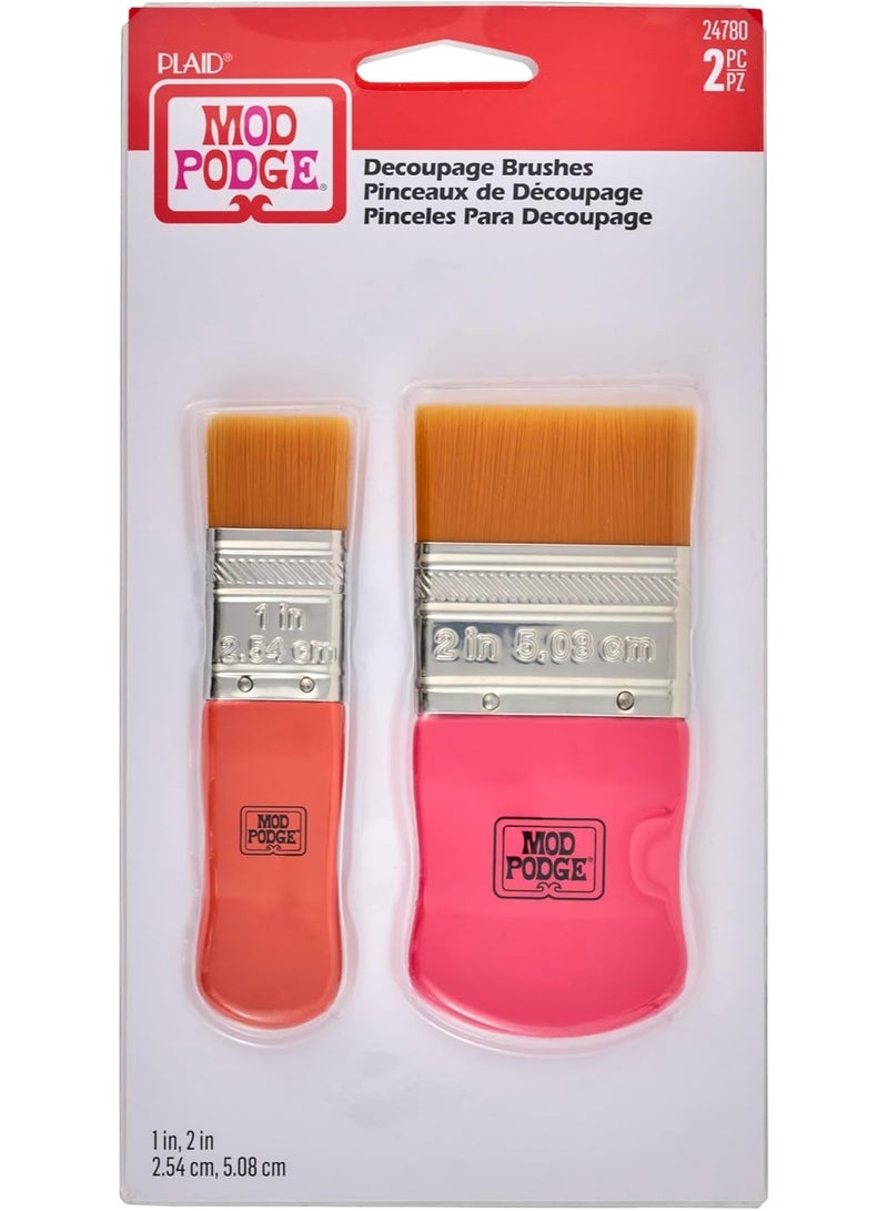 PLAID Mod Podge Brush Applicators Small 2 Pcs 2.54 & 5.08 Cm - Image 1
