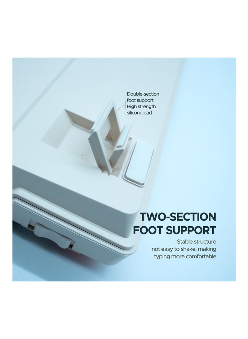 أريزون لوحة مفاتيح ميكانيكية لاسلكية قابلة للتبديل السريع من أريزون BK-035 بتردد 2.4 جيجا هرتز - تخطيط إنجليزي/عربي - Image 5