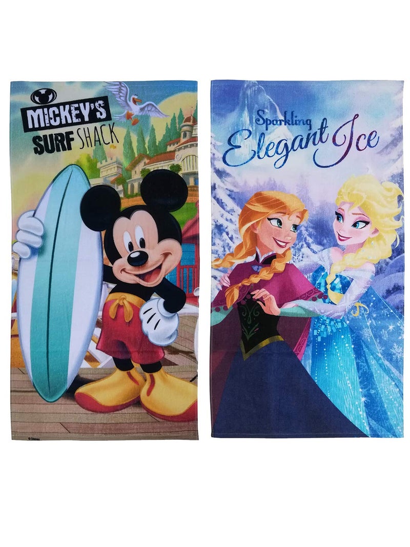 Athom Trendz Athom Living Cotton Disney Kids Bath Towel Pack of 2 Multicolor - Image 2