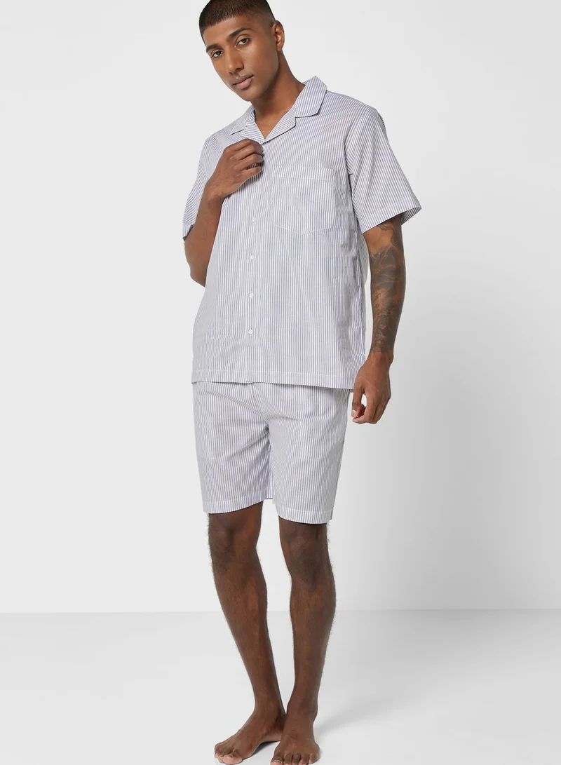 Robert Wood Stripe Nightwear Set