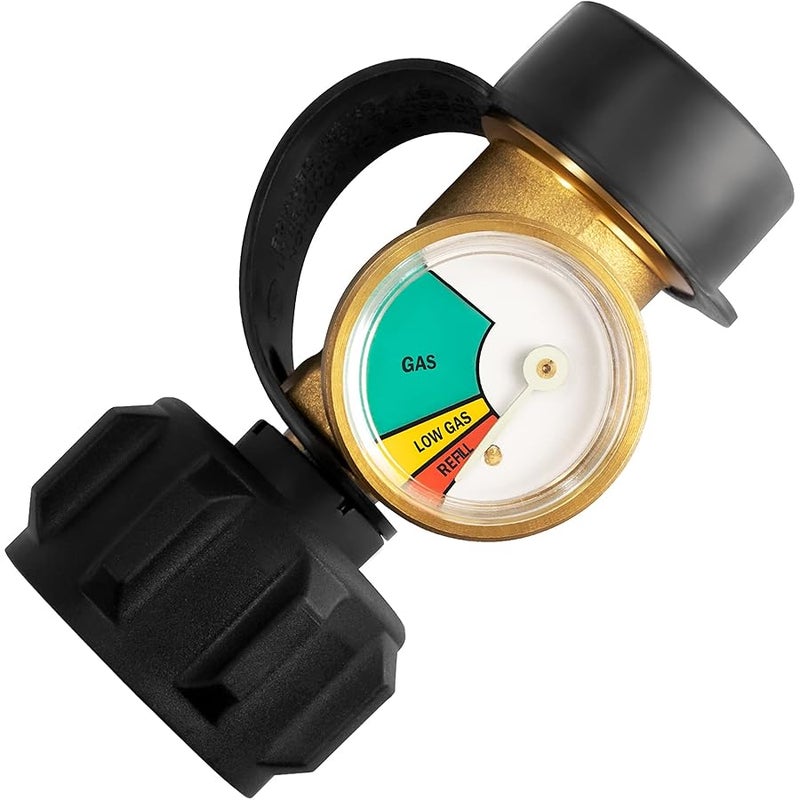 DOZYANT Propane Tank Gauge Level Indicator Leak Detector Gas Pressure Meter Universal for RV Camper, Cylinder, BBQ Gas Grill, Heater and More Appliances-Type 1 Connection - 2 Pack - Image 5