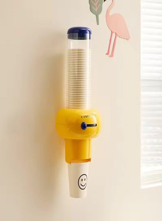 Swejos 1 Pcs Automatic Wall Mounted Cup Dispenser Large Capacity Disposable Cup Holder Dustproof Storage for Office Hotel Restaurant Clinic (Multi Color) - Image 4