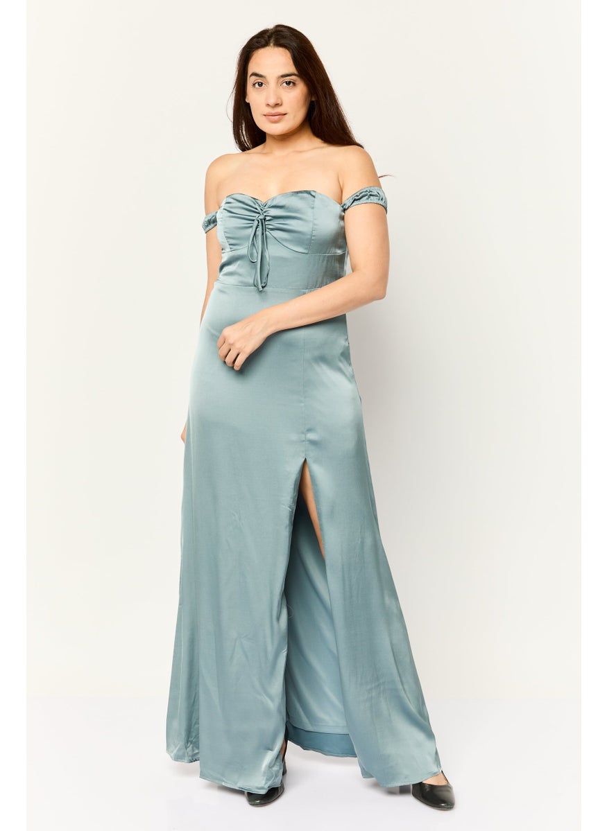Lulus Women Plain Wedding Guess Maxi Dress, Aegean Teal  - Image 1