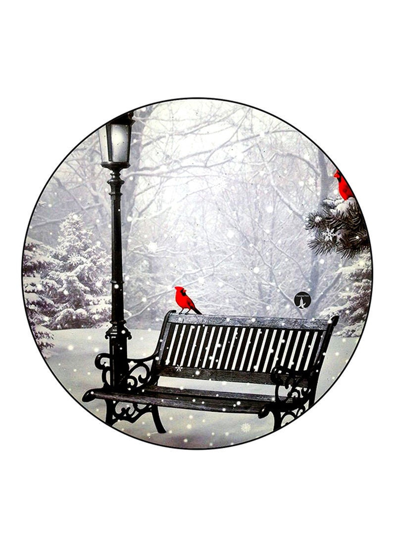 RKN Birds Printed Mouse Pad  Round  Multicolour