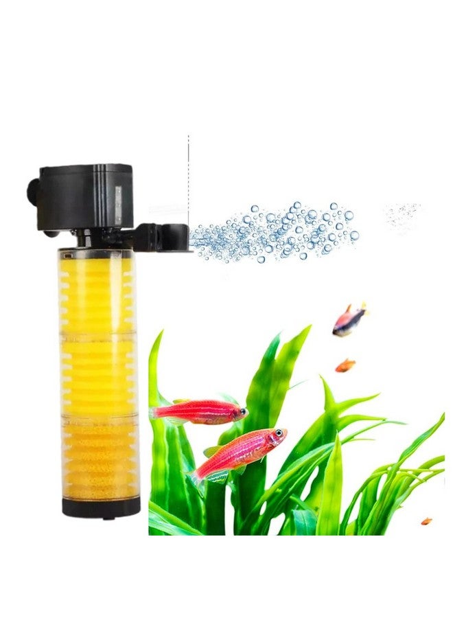 VAYINATO فلتر حوض السمك VAYINATO® BL-8400F، يصل إلى 3.5 قدم - فلتر طاقة غاطس لحوض السمك 25 واط - 3 في 1 ترشيح، أكسجة وتدفق المياه 3 طبقات من Petzlifeworld - Image 1