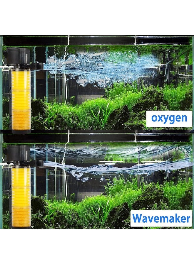 VAYINATO فلتر حوض السمك VAYINATO® BL-8400F، يصل إلى 3.5 قدم - فلتر طاقة غاطس لحوض السمك 25 واط - 3 في 1 ترشيح، أكسجة وتدفق المياه 3 طبقات من Petzlifeworld - Image 4