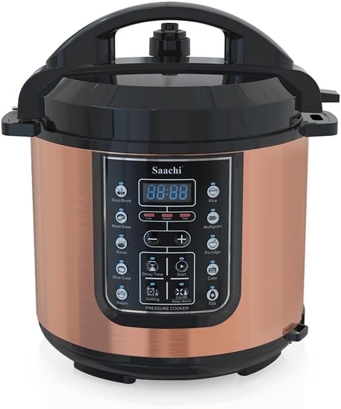 Saachi 6.0 L Electric Pressure Cooker Non-stick inner pot 1000W l NL-PC-5302 - Image 4
