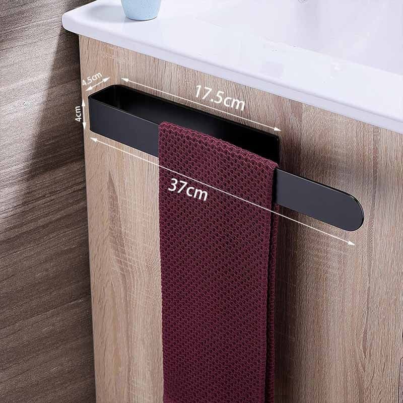 Towel Rack 304 Stainless Steel Bathroom Toilet Towel Rack Kitchen Self-Adhesive Towel Ring Hardware Hanger 37cm Brushed Silver - Image 3