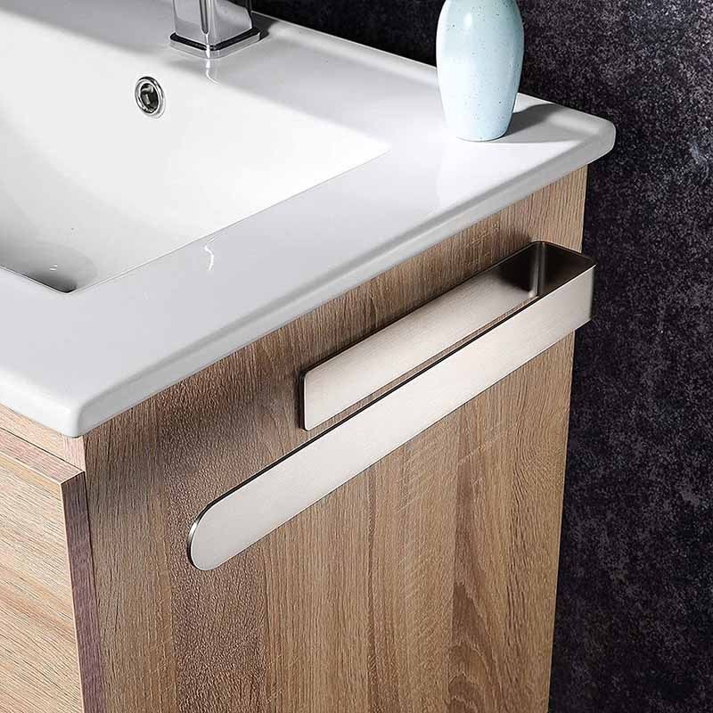 Towel Rack 304 Stainless Steel Bathroom Toilet Towel Rack Kitchen Self-Adhesive Towel Ring Hardware Hanger 37cm Brushed Silver - Image 1