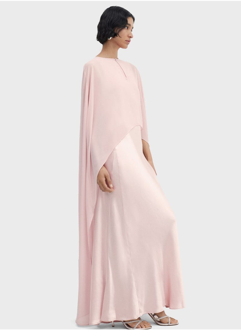 MANGO - Cape Sleeve Mesh Dress - Image 1
