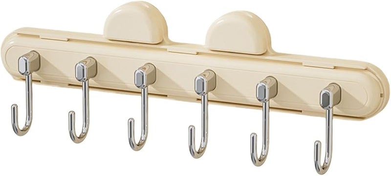 Creamy Yellow Retractable Hangers with Strong Suction Cup Hooks for Bathroom Kitchen Sturdy U Shape Design - Image 5