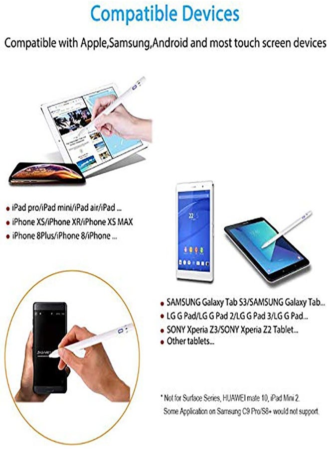 Womdee - Active Stylus Digital Pen for Touch Screens Compatible for Iphone 6/7/8/x/xr Ipad Samsung Phone and Tablets for Drawing and Handwriting on Touch Screen Smartphones and Tablets - Image 1