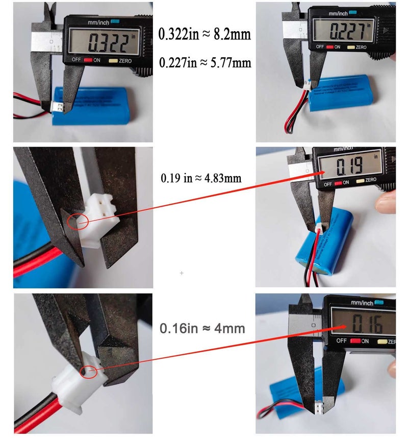 AOLIKES 7.4v 18650 2s1p 2600mAh Rechargeable Li-ion Battery with XH2.54/2P Plug Connector /3C Cells/Support 3C Continuous Discharge and Fast Charging - Image 2
