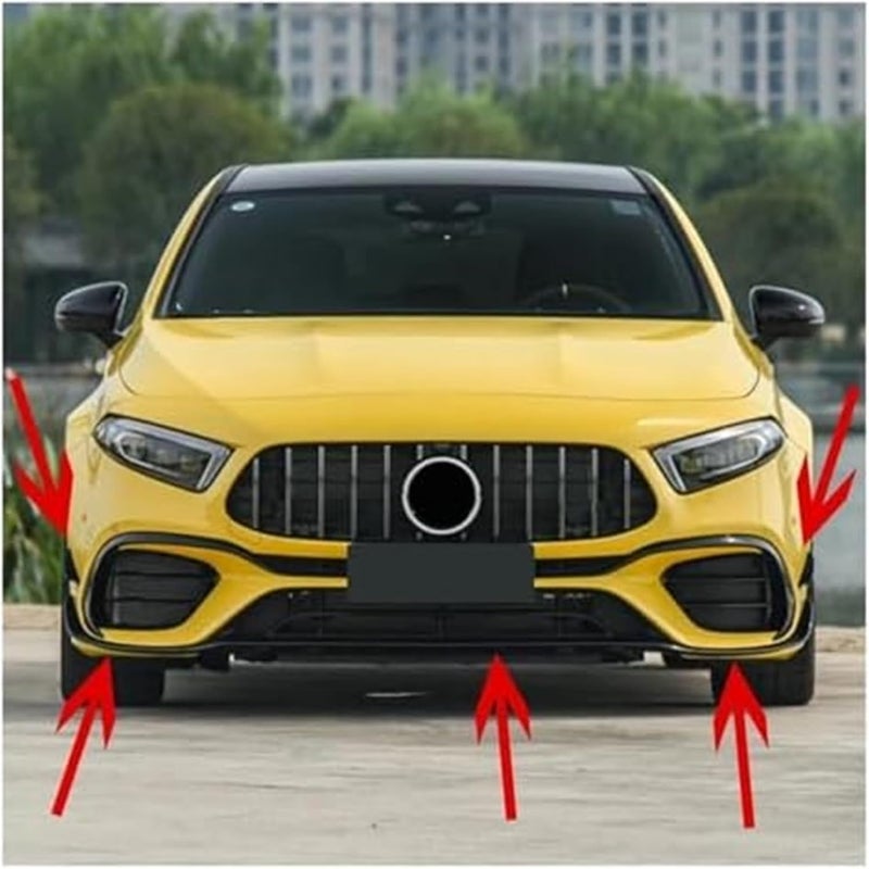 QASULER Front Bumper Lip Splitter for Benz A-Class W177 A45 AMG - Image 5