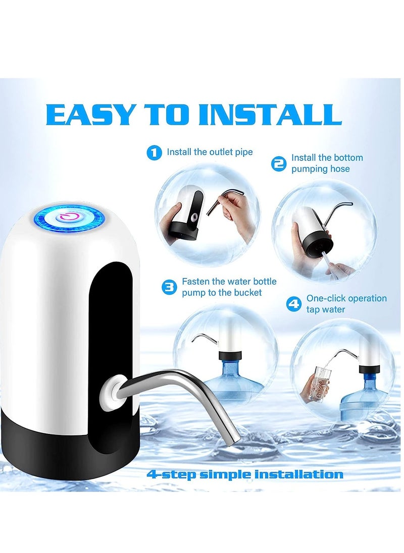 General 5 Gallon Water Fountain Pump Rechargeable, 5 Gallon Bottle Bottom Load Water Dispenser, Portable USB Rechargeable Automatic Drinking Mini Kettle Water Dispenser  - Image 4