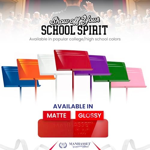 Manhasset Music Stand For Sheet Music - 48 Symphony Model - 4801RED - Long Lasting, Durable Manhasset Stand - Adjustable Height - 20" by 12 - Image 5