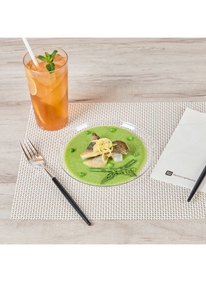 Restaurantware 7 x 7 Inch Party Plates, 100 Disposable Plastic Dessert Plates - Round, Heavy-Duty, Clear Plastic Salad Plates, Serve Sides Or Appetizers, For Weddings Or Catering  - Image 3