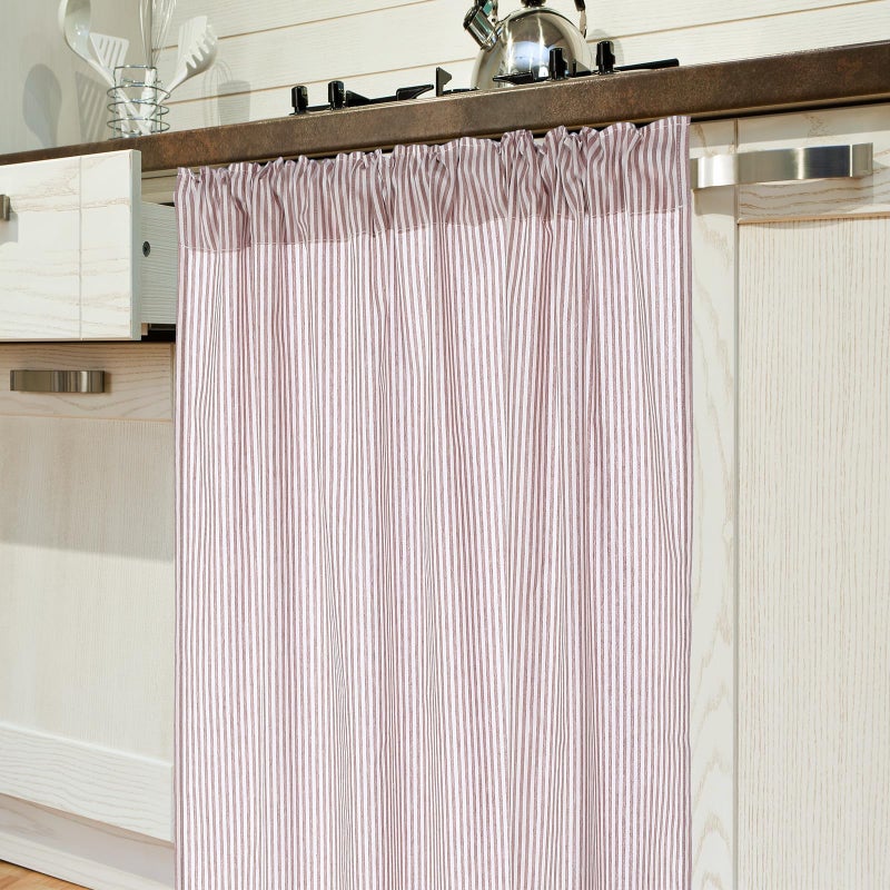 Hahafelt Cabinet Dishwasher Hidden Curtains with Telescopic Rod and Rod Clamp Dishwasher Desk 35 x 39 Inches Curtain for Kitchen Under Sink Washing Machine(Khaki) - Image 1