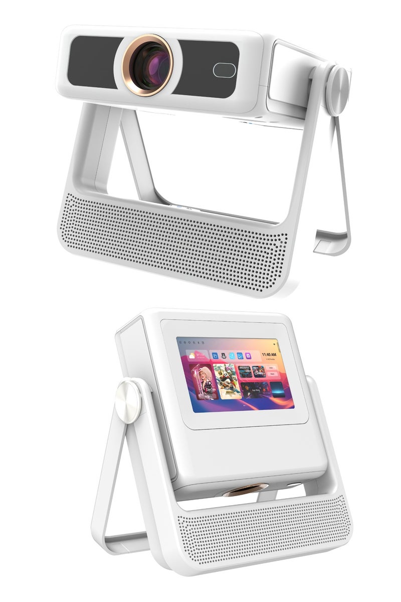 هامينر جهاز عرض ذكي محمول A5 Pro، جهاز عرض تلقائي التركيز، يدعم دقة 4K، جهاز عرض عالي الدقة للسينما المنزلية، جهاز عرض Auto Keystone، جهاز عرض ذكي أصلي بدقة 1080 بكسل، 300 لومن ANSI مع شبكة Wi-Fi مزدوجة 5G/2.4G، BT 5.0، دوران 180 درجة، نظام Android 12.0، مكبر صوت مدمج، جهاز عرض فيديو، غطاء مساحة كبيرة، جهاز عرض ذكي بشاشة تعمل باللمس مقاس 300 بوصة - Image 1