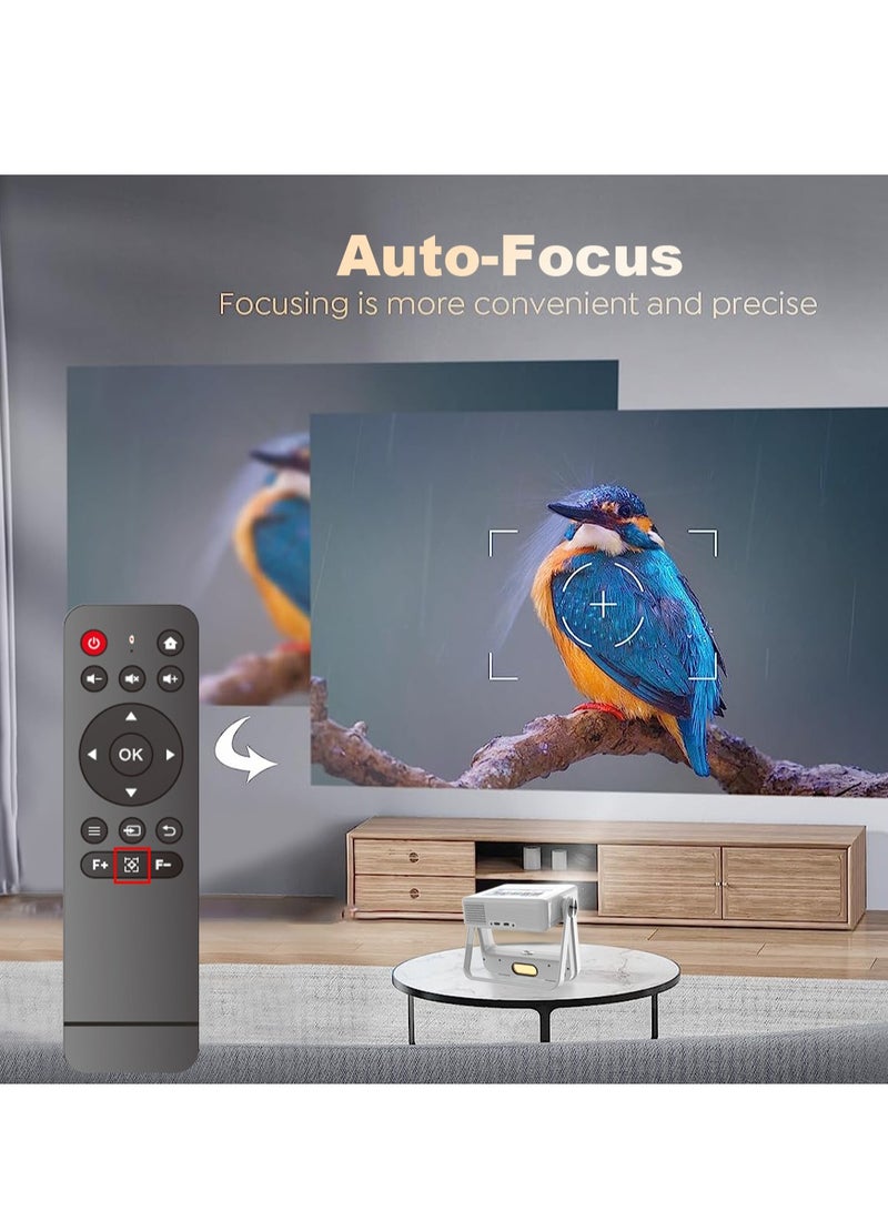 هامينر جهاز عرض ذكي محمول A5 Pro، جهاز عرض تلقائي التركيز، يدعم دقة 4K، جهاز عرض عالي الدقة للسينما المنزلية، جهاز عرض Auto Keystone، جهاز عرض ذكي أصلي بدقة 1080 بكسل، 300 لومن ANSI مع شبكة Wi-Fi مزدوجة 5G/2.4G، BT 5.0، دوران 180 درجة، نظام Android 12.0، مكبر صوت مدمج، جهاز عرض فيديو، غطاء مساحة كبيرة، جهاز عرض ذكي بشاشة تعمل باللمس مقاس 300 بوصة - Image 2