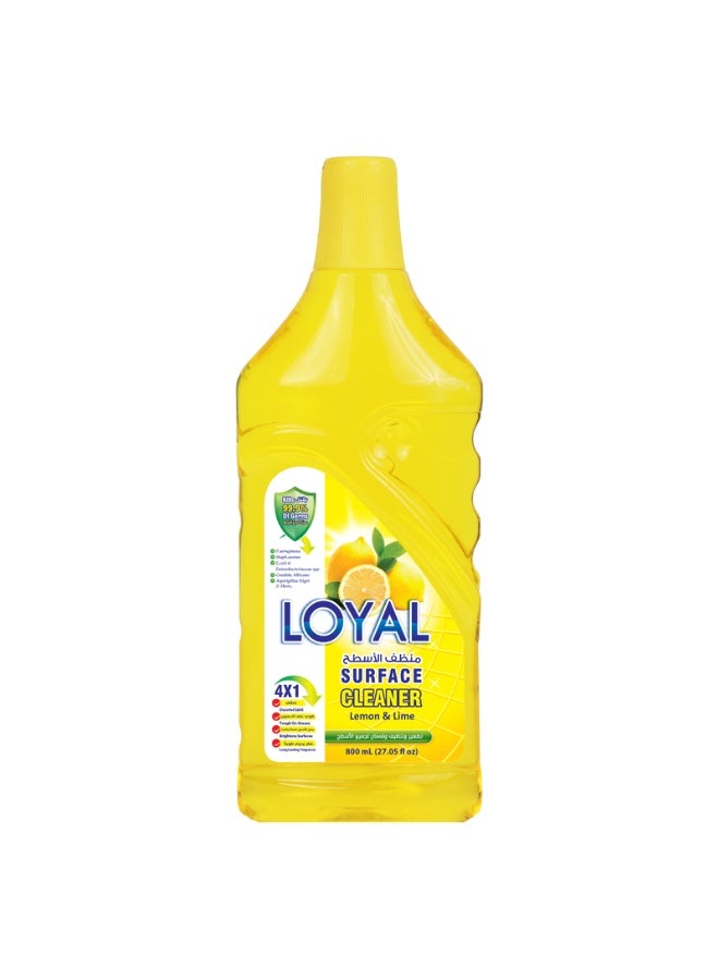 loyal Surface Cleaner Lemon and Lime with Disinfectant and Lasting Fragrance - 800 ml - Image 1