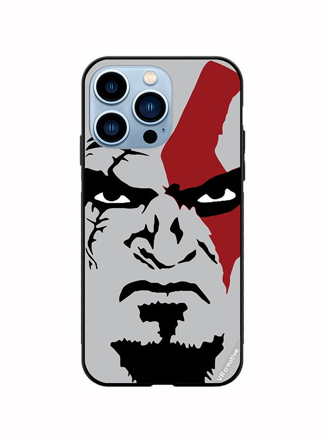 VR CREATIVE Protective Case Cover For Apple iPhone 14 Pro Face God Of War Design Multicolour - Image 1