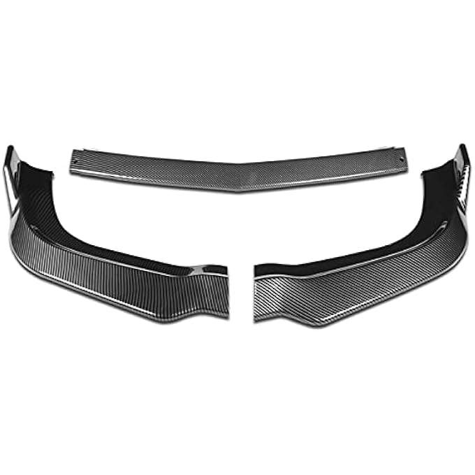 DNA MOTORING شفاط أمامي على طراز OE من DNA Motoring 2-PU-568-PCF مع زعانف جانبية متوافق مع 11-14 شاحن SRT، مظهر ألياف الكربون - Image 2