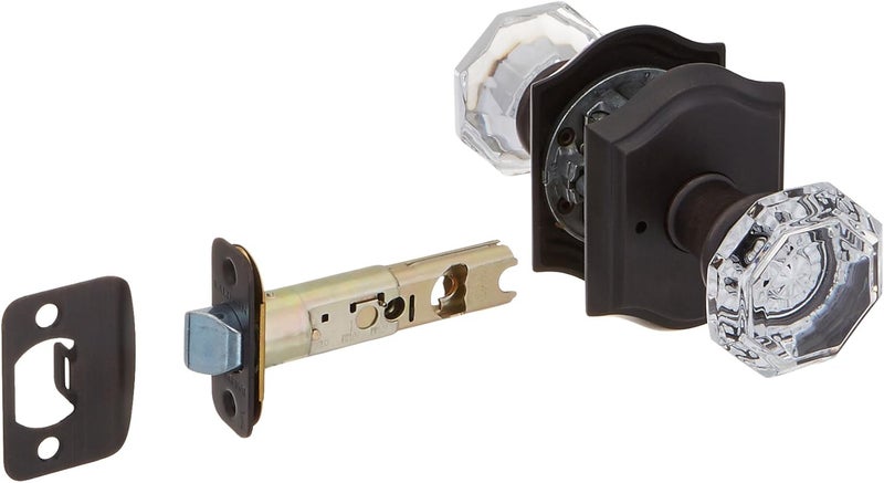 Baldwin PVCRYTar Crystal Privacy Door Knob Set with Traditional Arch Trim from Venetian Bronze - Image 1