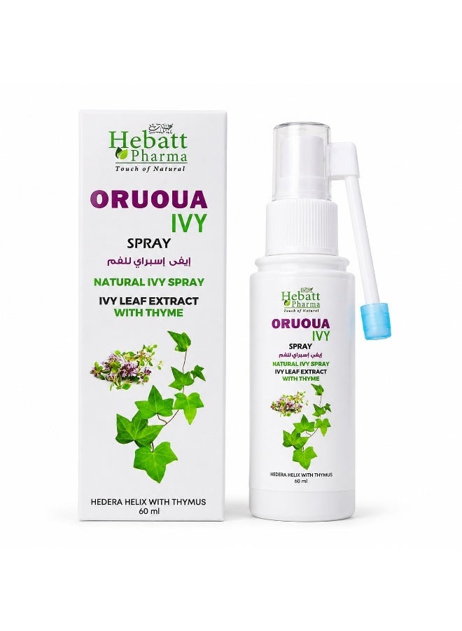 Hebatt Pharma Oruoua Ivy Mouth Spray with Ivy Leaf Extract and Thyme, 60ml - Image 1